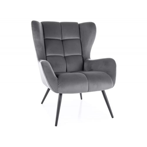 Samta atpūtas krēsls LOUIS VELVET pelēks Samta atpūtas krēsls LOUIS VELVET pelēks